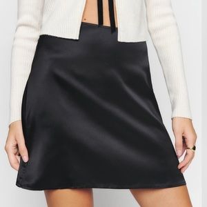 reformation Benson Silk Skirt